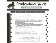 Tablet Screenshot of pawfessionaltouch.co.uk